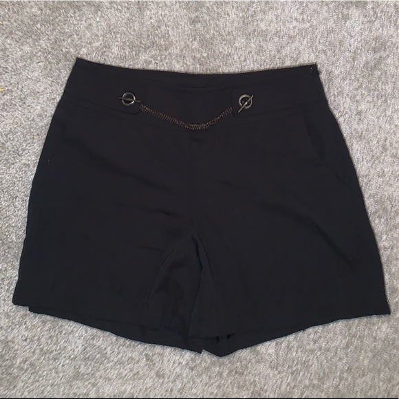 Carmen Marc Valvo Black Chain Link Shorts size 4 - Picture 3 of 10